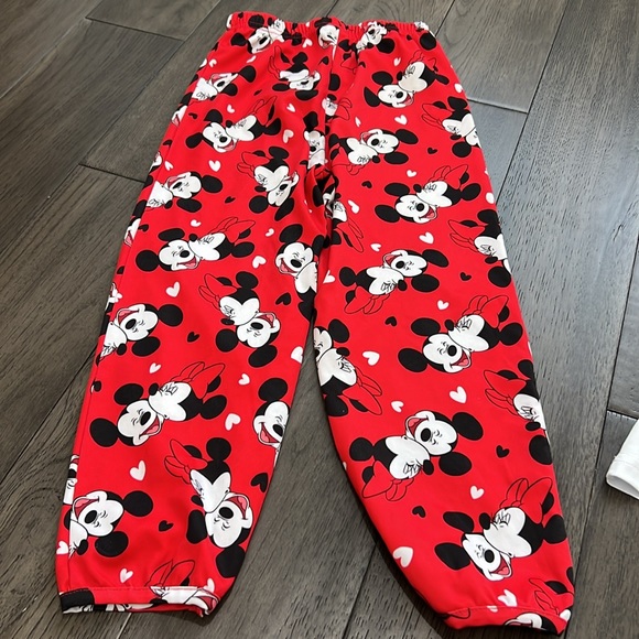 Toddler girl Mickey and Minnie short sleeve pajama set with ruffled cap sleeves - Picture 11 of 11